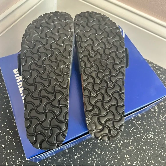 Birkenstock Navy Madrid with Gold Buckle - Picture 2 of 5